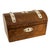 A refined 19th century English tea caddy crafted in richly figured burl walnut, showcasing exceptional grain movement and...