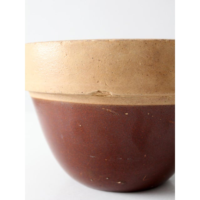 Antique American Stoneware Mixing Bowl For Sale - Image 10 of 11
