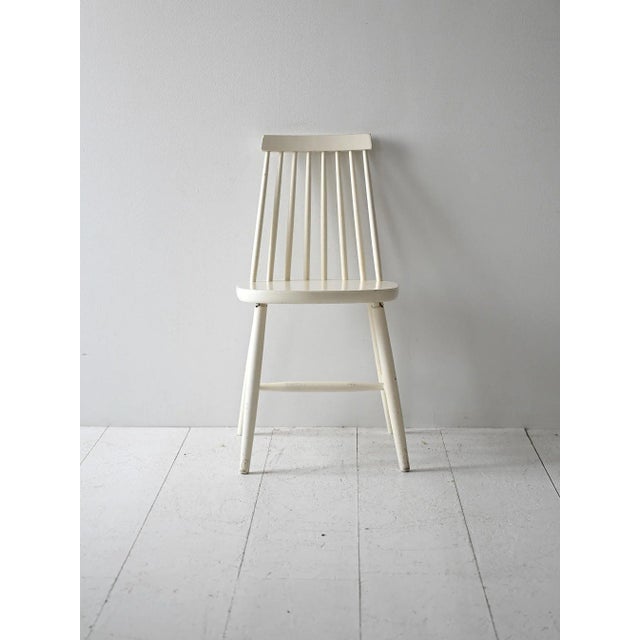 White Vintage White Pinstolar Chairs, 1960s, Set of 6 For Sale - Image 8 of 15