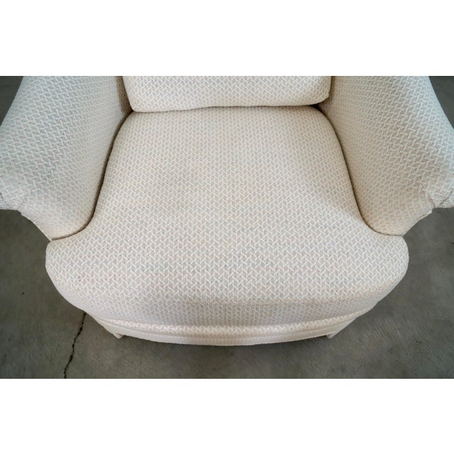 1970’s Hollywood Regency Parsons Fully Upholstered Lounge Chair For Sale - Image 9 of 12