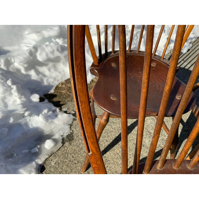 Brown 20th Century Dr Dimes Hoop Back Windsor Chairs Set of Four For Sale - Image 8 of 17