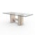 Brown Vintage Tuerca Dining Table in Italian Travertine and Marble by Joaquín Moll for Meddel, 1990 For Sale - Image 8 of 8
