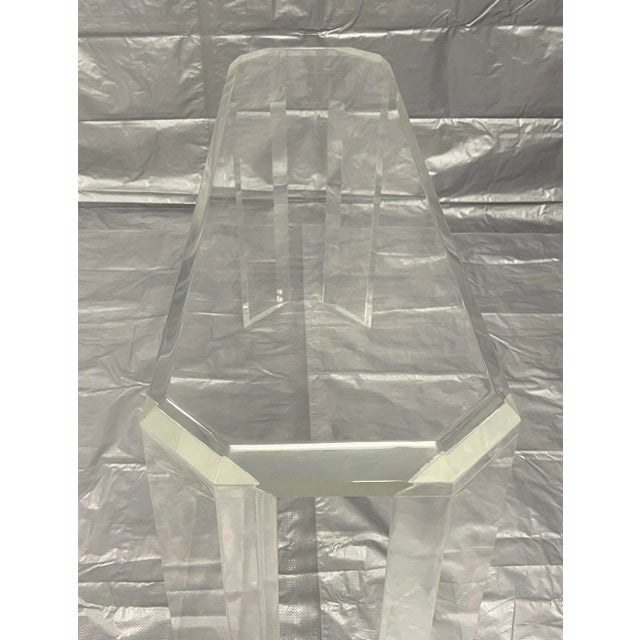 Signed 1974 Lucite Console Table by Charles Hollis Jones, Los Angeles For Sale - Image 12 of 18