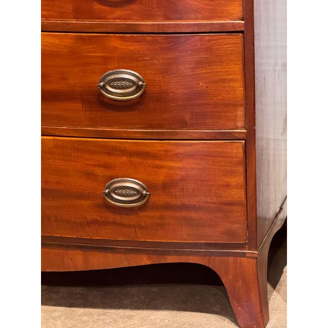 19th Century 19th Century Mahogany Bowfront Chest For Sale - Image 5 of 10