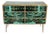 Wooden Dresser in Malachite Glass with Six Drawers, 1980s For Sale