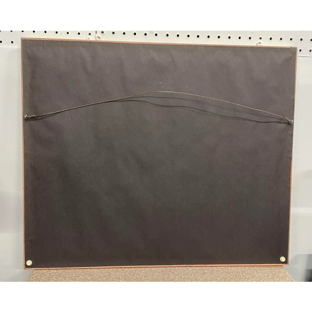 Late 20th Century Gilt Framed Antique Watercolor Painting of Tropical Scene For Sale - Image 5 of 6