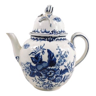 1940s Royal Worcester Blue Sprays Teapot For Sale