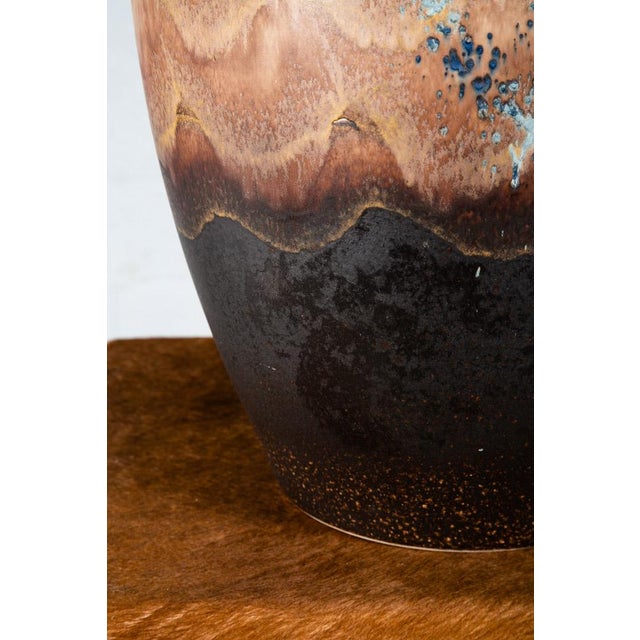Mid Century Modern Art Pottery Vase Studio Ceramics Brown Tan Tall ...