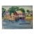 1930s Landscape Watercolor Paintings, Two-Sided Pier Docks and Mountains For Sale