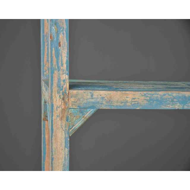 1930s Antique Painted Pine Four-Tier Open Étagère For Sale - Image 5 of 12