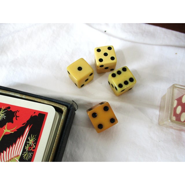 Art Deco Walnut Bakelite Gaming Set For Sale - Image 10 of 17