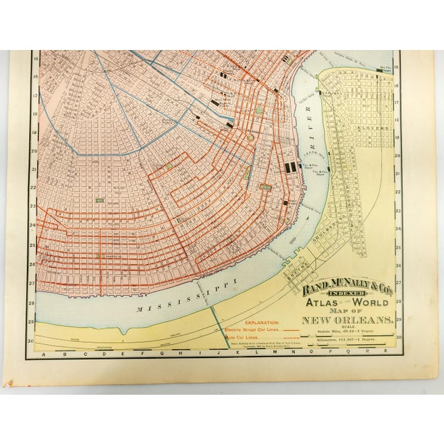 19th Century Colored Lithograph Print of New Orleans From Rand McNally For Sale - Image 4 of 10