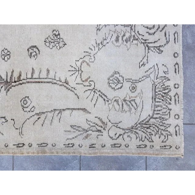 1960s Floral Handknotted Vintage Tribal Rug For Sale - Image 6 of 11