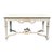 Vintage Off White Carved Urn Rose Louis Xvi, French Style Coastal Large Console Table For Sale