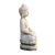 Chinese Chinese Oriental Distressed White Marble Stone Carved Sitting Buddha For Sale - Image 3 of 7