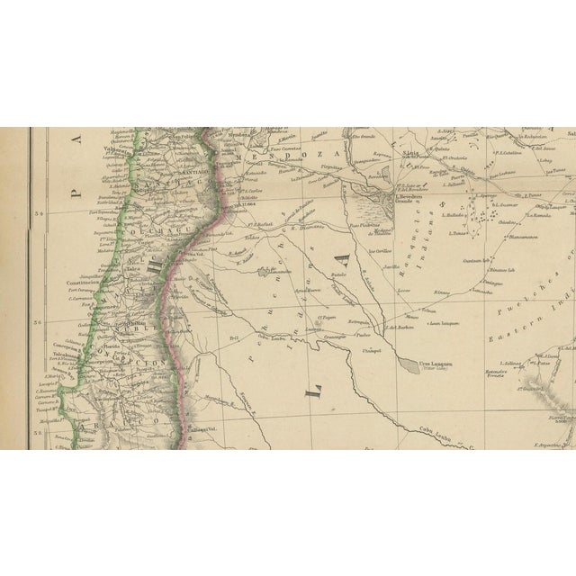 Black Antique Map of La Plata, 1860 For Sale - Image 8 of 14