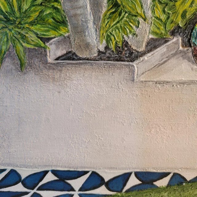 2020s Palm Trees at Entrance Way by Cynthia Geyer For Sale - Image 5 of 7
