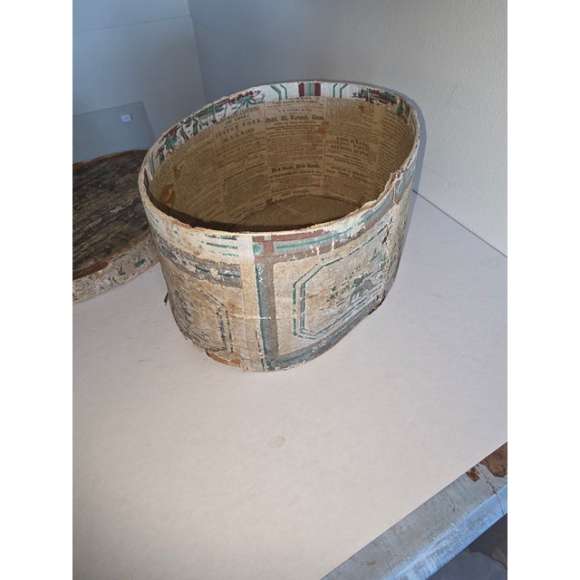 Paper Hannah Davis Band Box From New Hampshire For Sale - Image 7 of 12