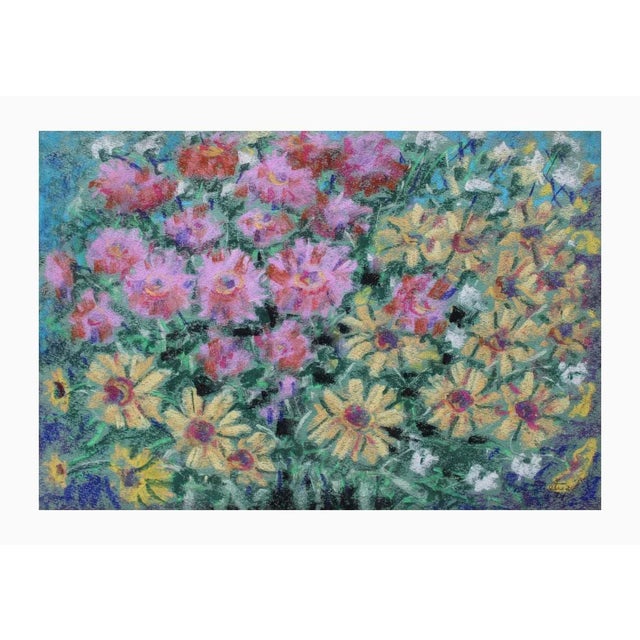 Eduards Metuzals, Autumn Flowers, 1974, Pastel on Paper For Sale - Image 3 of 3