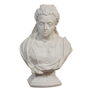 Parian Bust of Queen Victoria, 1890s For Sale