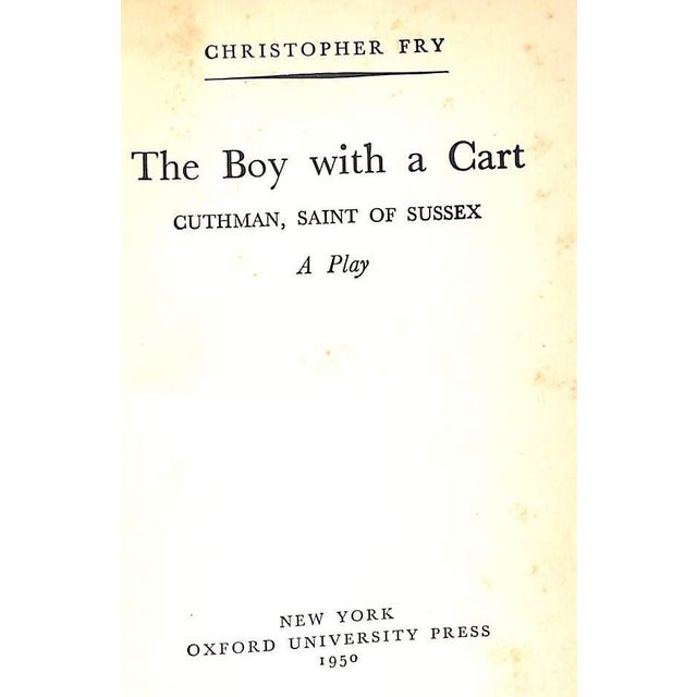 FRY, Christopher [40] pp. Oxford University Press 1950 7 1/2" x 5 1/8" First American edition and first hardcover edition...