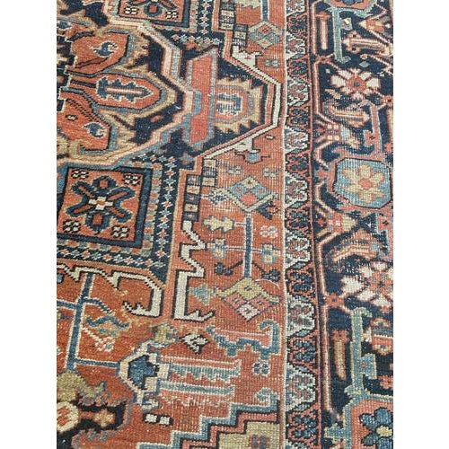 Blue Large Antique Heriz Rug, 1890s For Sale - Image 8 of 18