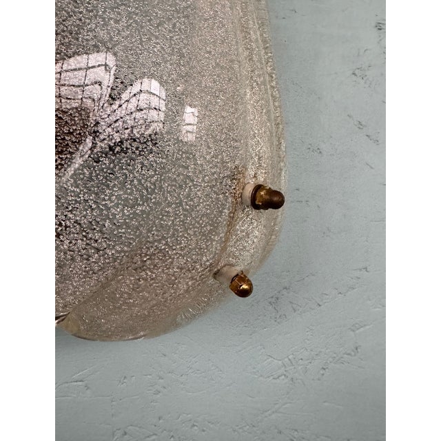 Vintage Italian Murano Glass Graniglia 2-Leaf Wall Light, 1970s For Sale - Image 9 of 11