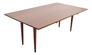 Eldred Wheeler Early American Shaker Solid Cherry Wood Drop Leaf Harvest Dining Table, Newly Refinished