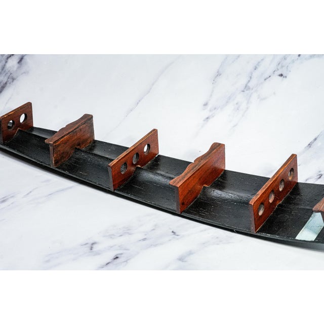 Black Cambridge University Antique Rowing Oar Trophy Pipe Rack Tobacciana Nautical Theme Home Wall Decor For Sale - Image 8 of 12