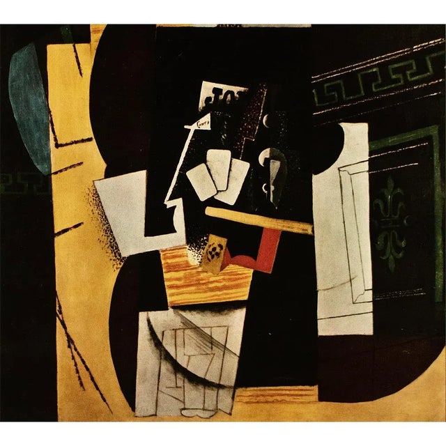 Pablo Picasso 1954 After Pablo Picasso "The Card Player", First Limited Edition Cubist Offset Lithograph For Sale - Image 4 of 13