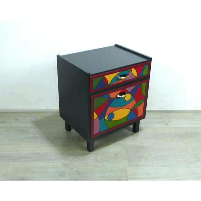 Mid-Century Modern Vintage Nightstand in Wood, 1960s For Sale - Image 3 of 6