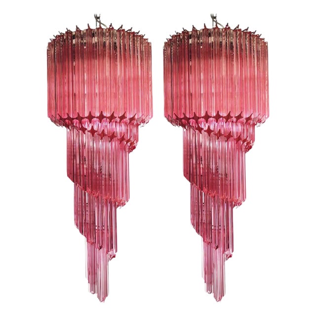 Murano Glass Chandeliers, Set of 2 For Sale