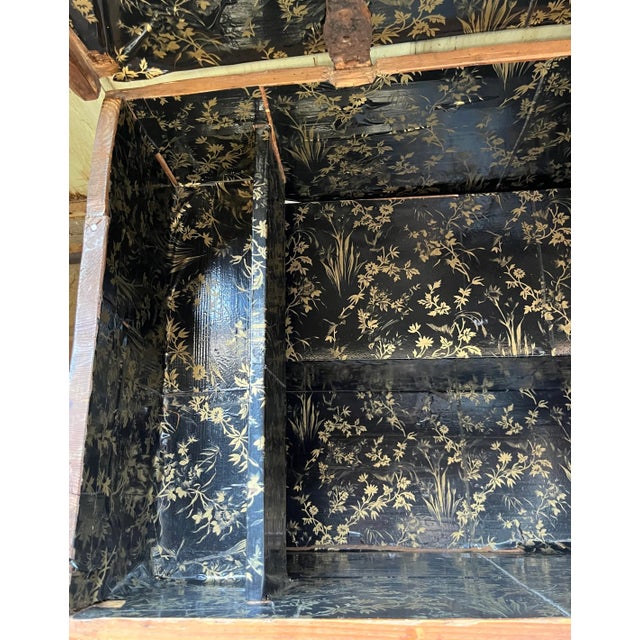 18th Century French Painted Trunk For Sale - Image 10 of 11