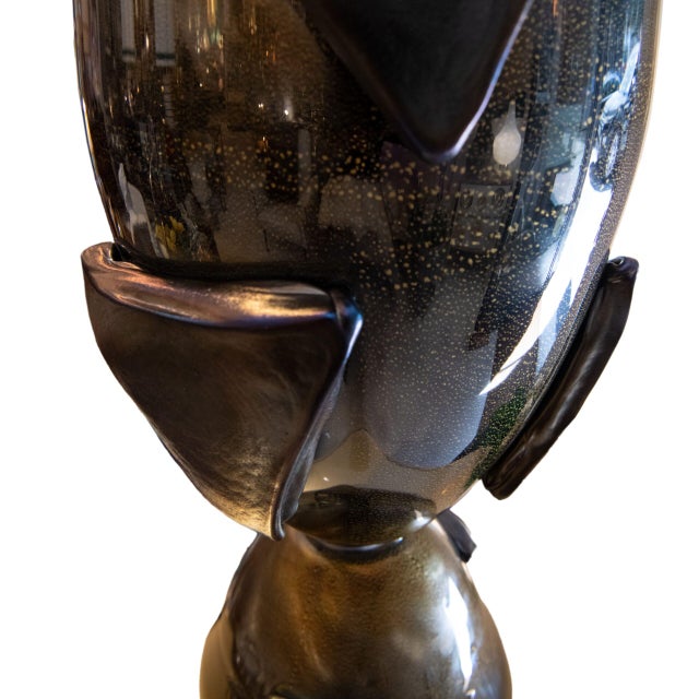 Murano Triangles Hourglass Lamps, 1970s, Set of 2 For Sale - Image 3 of 5