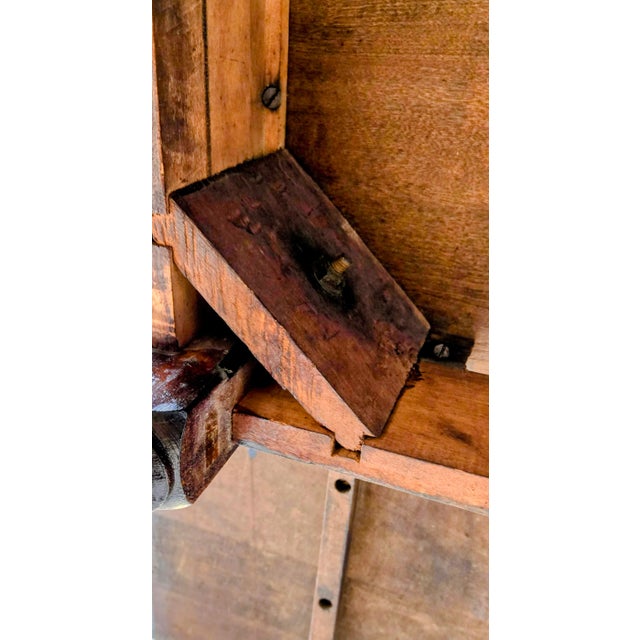 Antique Solid Wood Drop Leaf Gateleg Dining Table For Sale - Image 10 of 12