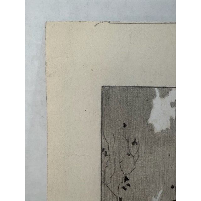 1940s Original Signed Graphite Illustration of English Setter in Woodland Landscape, 11.75 × 9 In. For Sale - Image 4 of 6