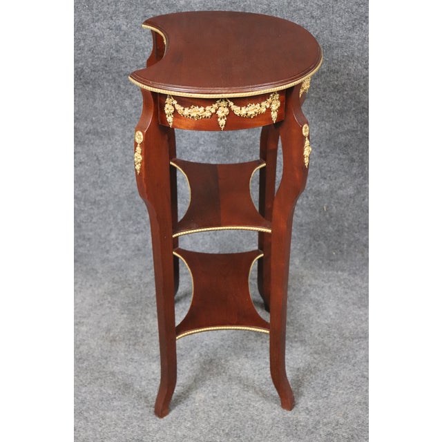 Wood Early 20th Century Bronze Mounted Mahogany French Louis XV French End Table For Sale - Image 7 of 11