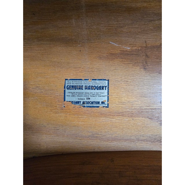 Antique 1950s Maddox Chippendale Mahogany Secretary Desk For Sale - Image 11 of 12