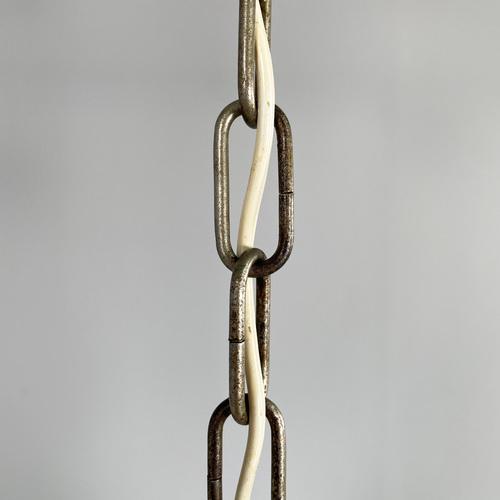 Mid-Century Italian Modern Hanging Lights in Opaline Glass and Metal, 1960s, Set of 2 For Sale - Image 13 of 16