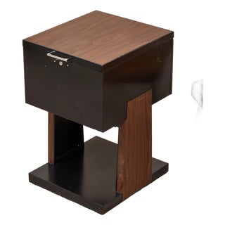 Black Atomic Filing Cabinet 1970s For Sale