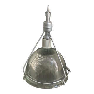 Vintage Original Industrial Lighting Industrial Holophane Pendant Light For Sale