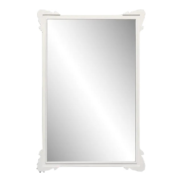 Fleur Home Garden District Napoleon Rectangle Mirror in White Dove, 24x36 For Sale