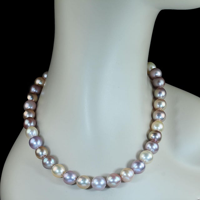 2020s Ajd 18.5 Inch Multi Tone Magnificent 12 MM Pearl Necklace For Sale - Image 5 of 5