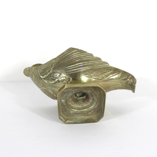 Vintage Brass Candle Holder Chamberstick For Sale - Image 4 of 9