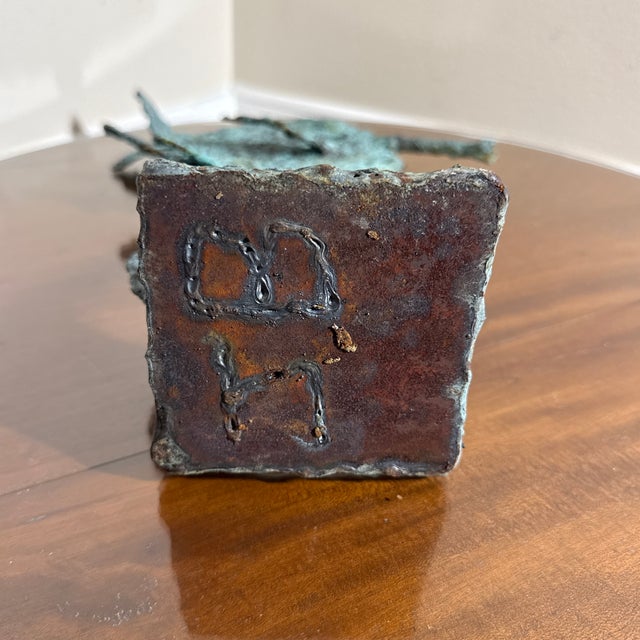 Early 21st Century Early 21st Century Bronze Artist Made Brutalist Style Seahorse Sculpture For Sale - Image 5 of 6