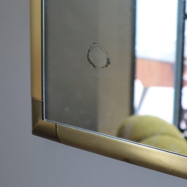 Solid brass mirror in the style of Tommaso Barbi, Italy, 1970s Elegant wall mirror made in Italy in the 70s, inspired by...