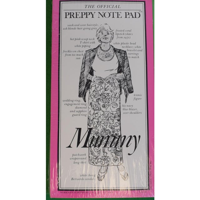 Workman Publishing 1981 Sz: 8" x 4" x 3/4"D Illustrations: Oliver Williams Mummy: Hot pink scoop neck T-shirt with white...
