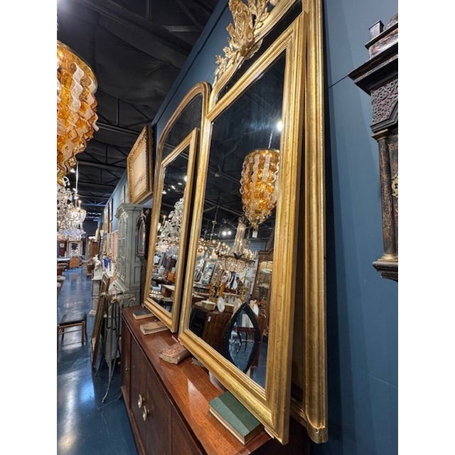 Traditional Pair of French Louis Philippe Rectangular Mirrors For Sale - Image 3 of 4