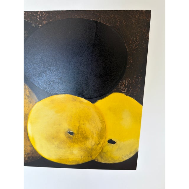 1990s 1992 Donald Sultan Signed Limited Edition Screenprint (32/125) – “Five Lemons, a Pear and Egg," For Sale - Image 5 of 7