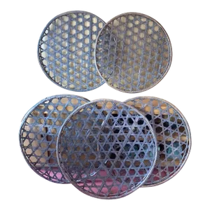 Early 20th Century Japanese Kaiko-Zaru Silk Trays - Set of Five
